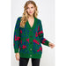 Women's Animal Print Jacquard Sweater Cardigan