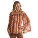 Panhandle Women's Off the Shoulder Chiffon Top