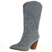 Corkys Footwear Corky Women`s Boot Scootin Blue Denim Fashion Boot