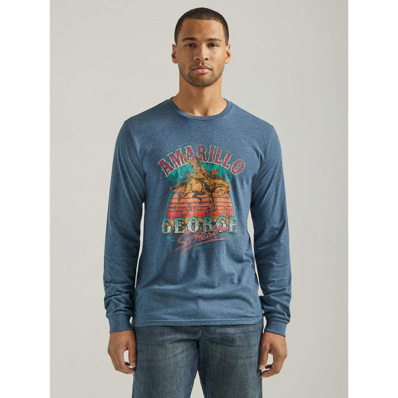 Wrangler Men's George Strait Long Sleeve Graphic T-Shirt