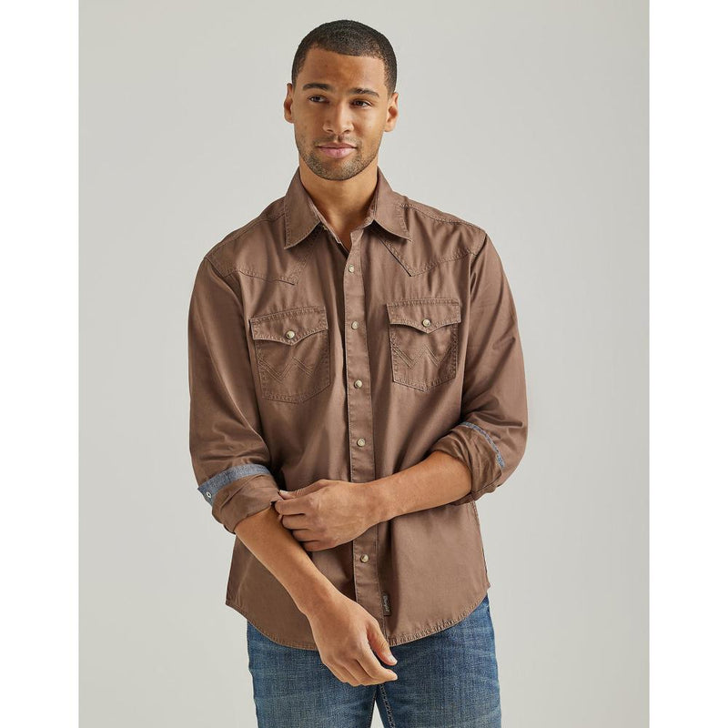 Men's Retro Premium Brown Button Down Shirt