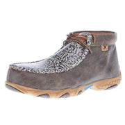 Womens Chukka Driving Moc Nano Toe Bomber Nude Print Work Boot