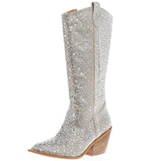 Corkys Footwear Women's Corky Glitzy Clear Rhinestone Fashion Boot