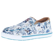 Kids Hooey Slip On Loper Ivory and Turquoise Casual Shoe