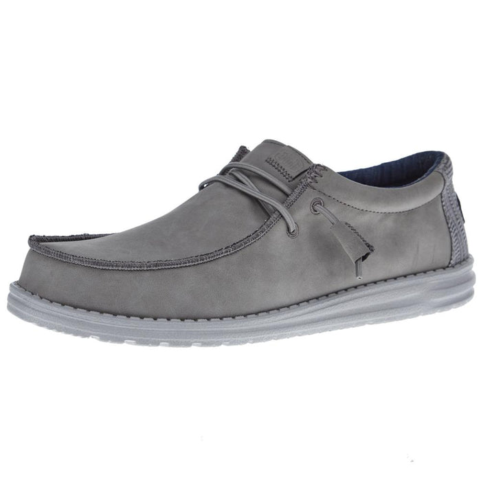 Men's Grey Wally Fabricated Leather Casual