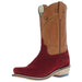 Men's HP Top Hand Red Suede Vamp 11in Honey Planget TK Toe Cowboy Boot