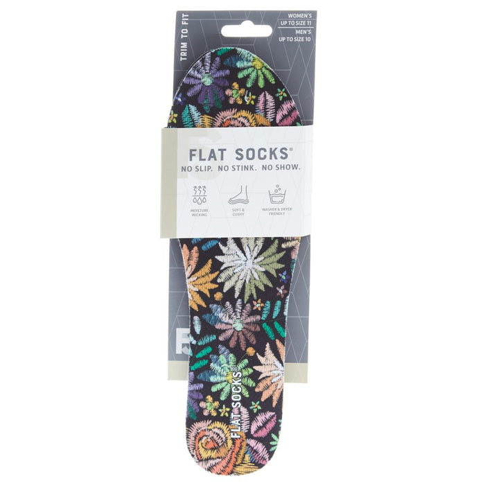 Floral Embroidery Flat Sock