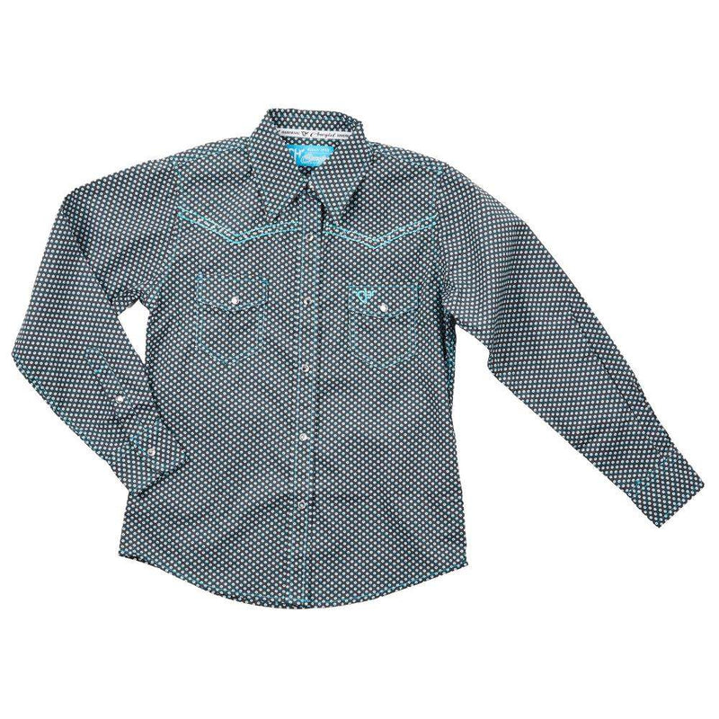 Cowboy Hardware Donut Long Sleeve Print Print Turquoise