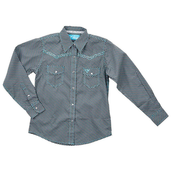 Cowboy Hardware Donut Long Sleeve Print Print Turquoise