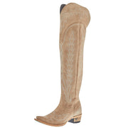 Women's Lexington OTK Tan Latte Suede 23 In Top Cowgirl Boot