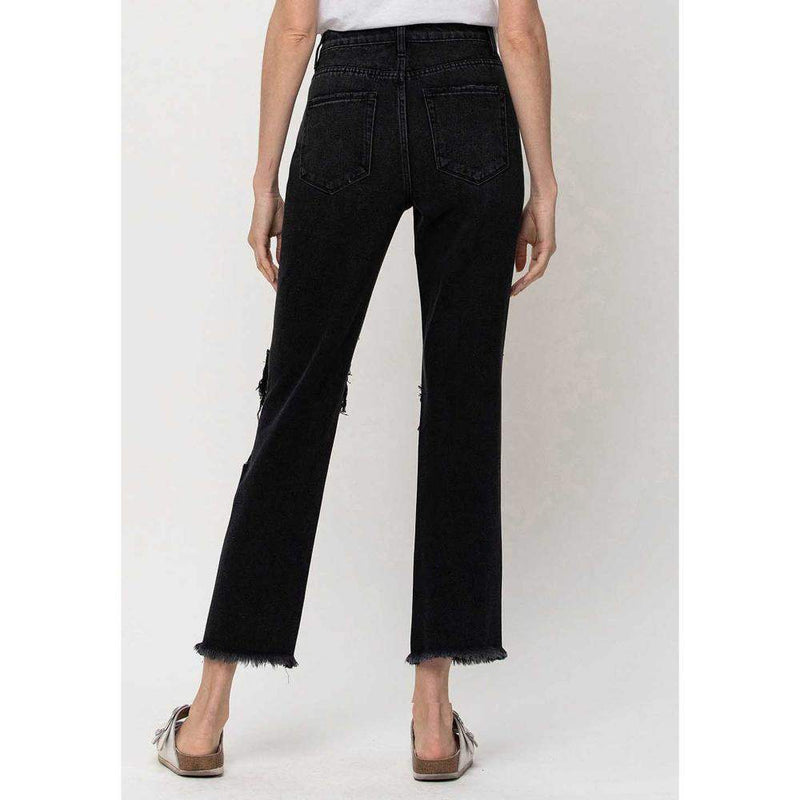 Flying Monkey Womens Super High Distressed Crop Jean