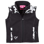 Cowboy Hardware Girl's Cowpritn Yoke Poly Shell Vest