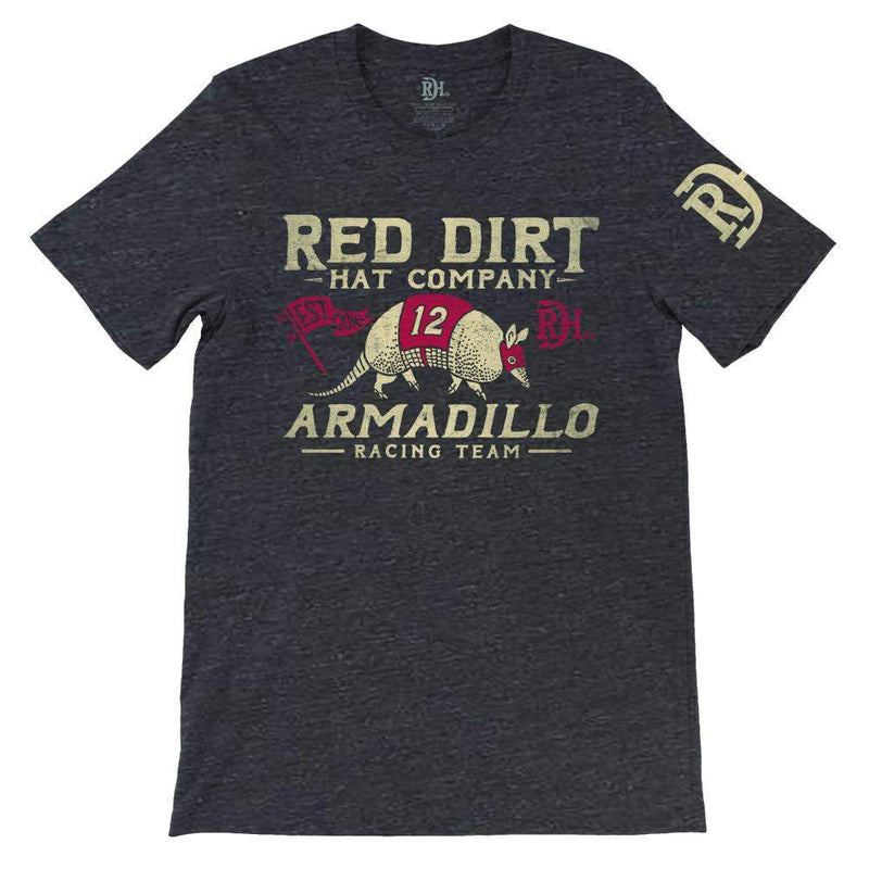 Red Dirt Hat Company Co Dirt Dillo Racing Flag Tee