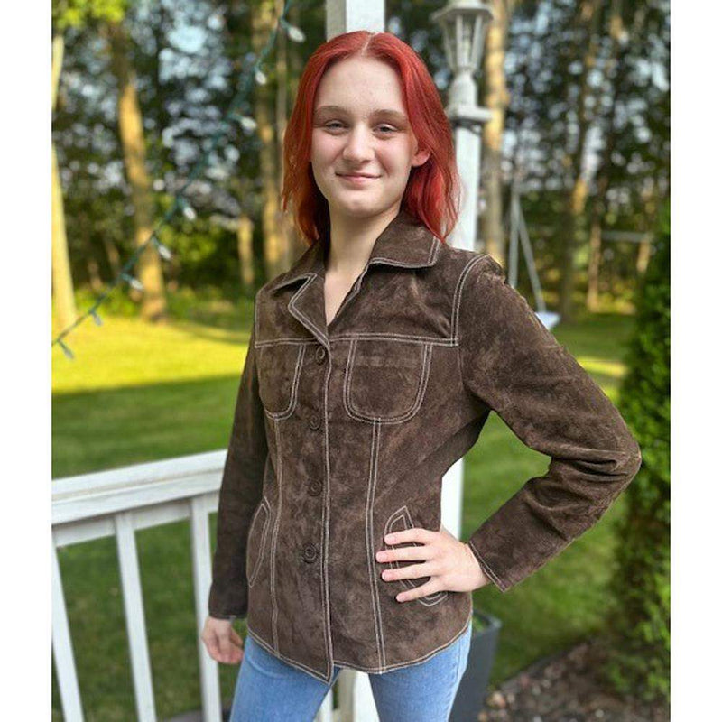 Montanaco Women Chocolate Faux Leather Jacket