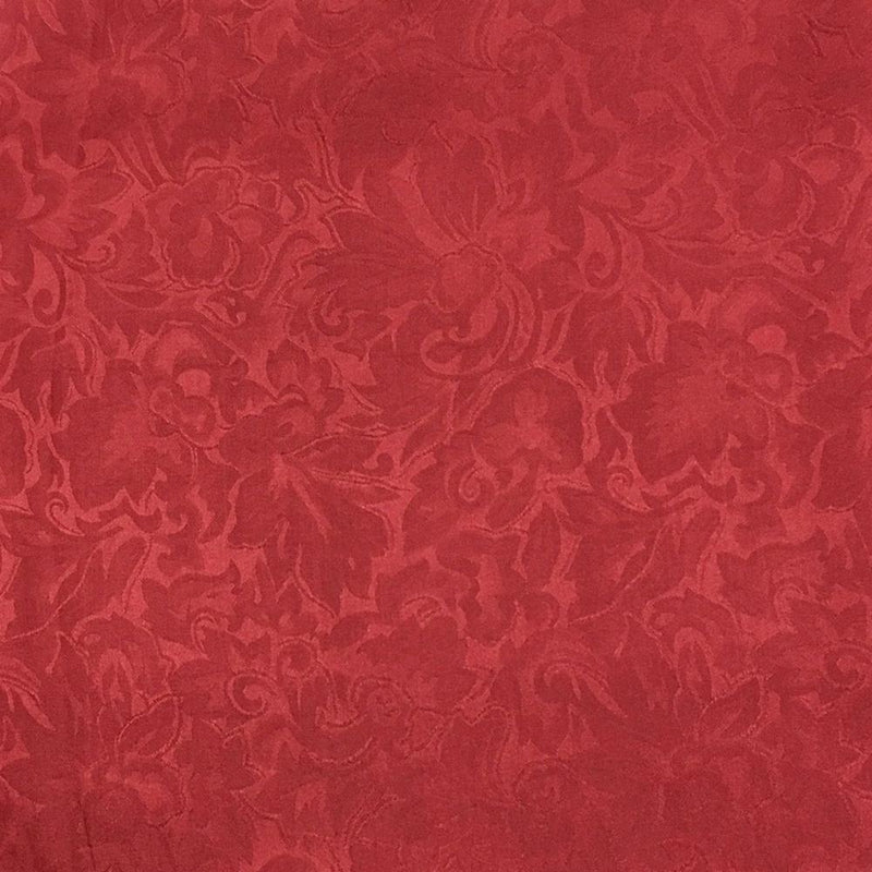 Red Jacquard Silk Scarf