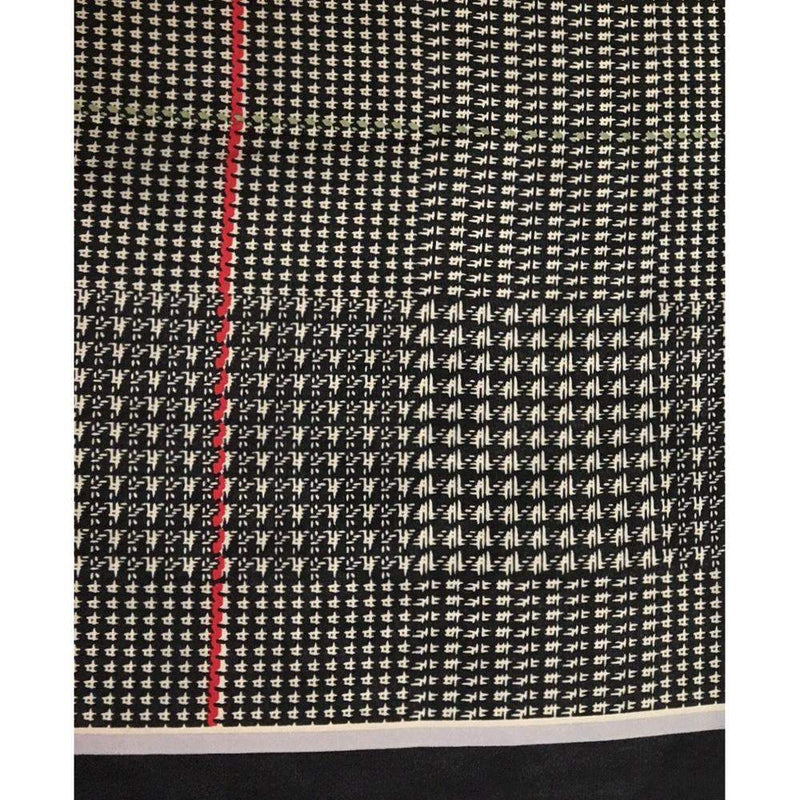 Wyoming Traders Black Plaid Silk Scarf