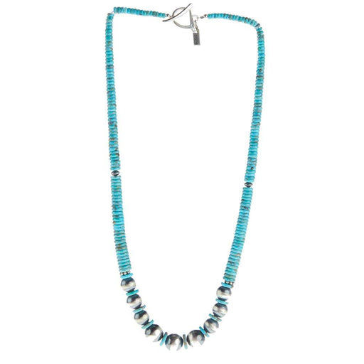 Turquoise Graduated Navajo Pearl Necklace