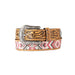 M&F Women's Pink Beaded Inlay Belt