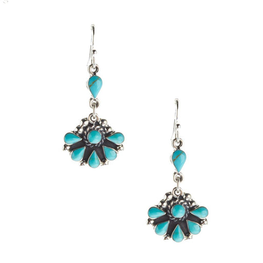 Turquoise Fan Earrings