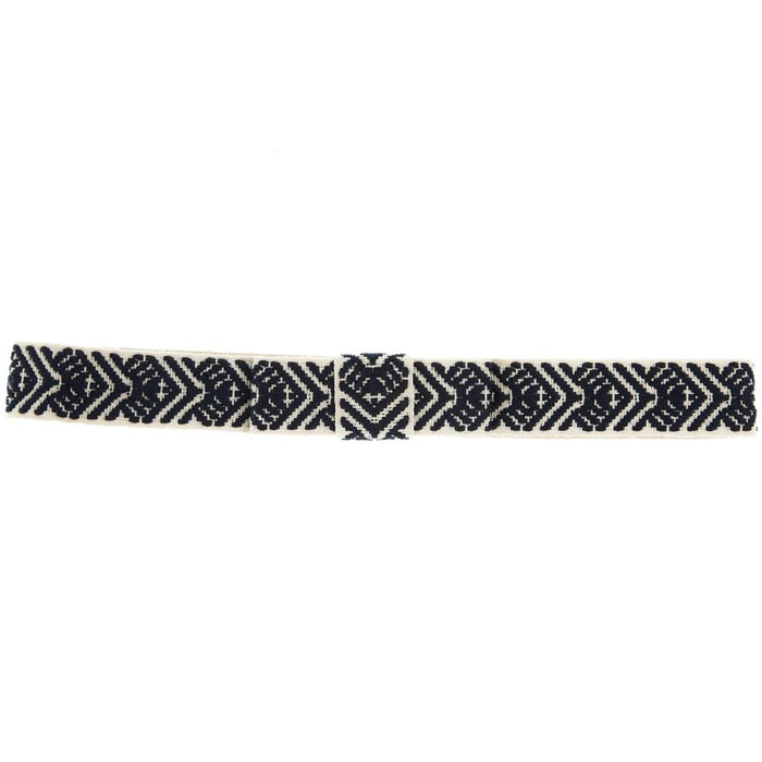 M&F Navy and White Fabric Arrow Hat Band