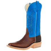 Men's Canela Navajo Bison 14in Colbalt Waxy Kansas Top Cowboy Boot