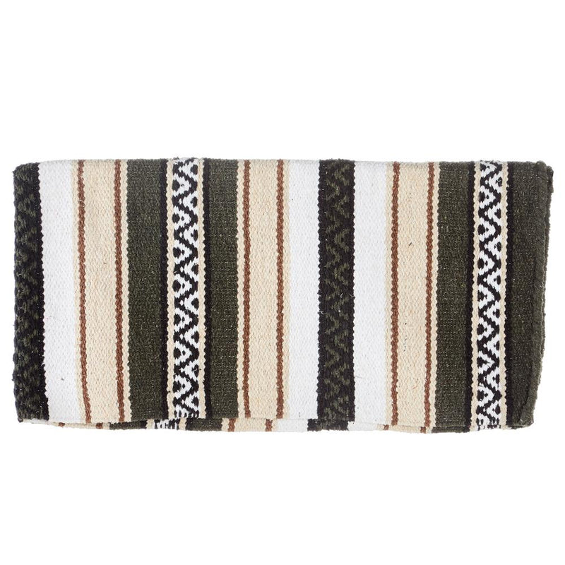 1302 4 Hogan 30x60 Acrylic Blend Saddle Blanket Olive Green