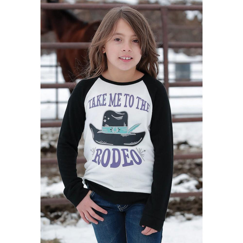 Girl Girls Long Sleeve Cream Raglan