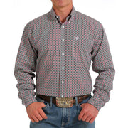 Cinch Mens Red Black Print Shirt