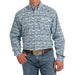 Cinch Mens Blue Paisley Print Shirt