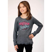 Roper Apparel Girls Long Sleeve Ruffle Tee