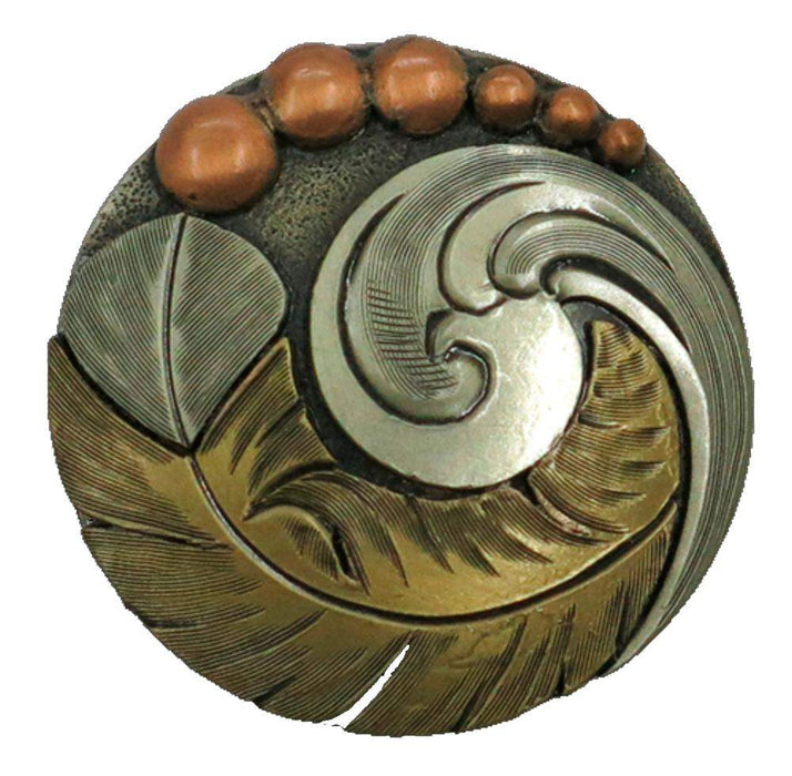 NRS Swirl Feather 1 1/2 Inch Concho