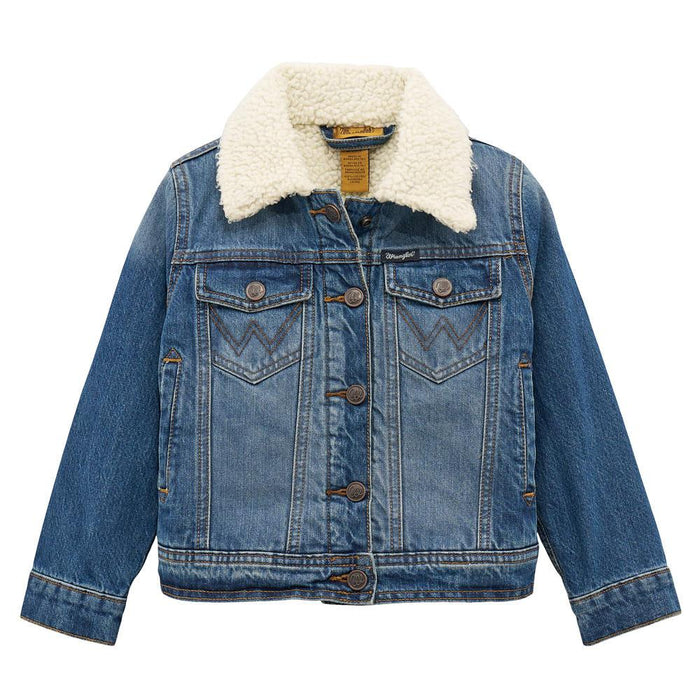 Girl's Sherpa Lined Denim Trucker Jacket