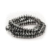 3 Str Silver Disc Stretch Bracelet
