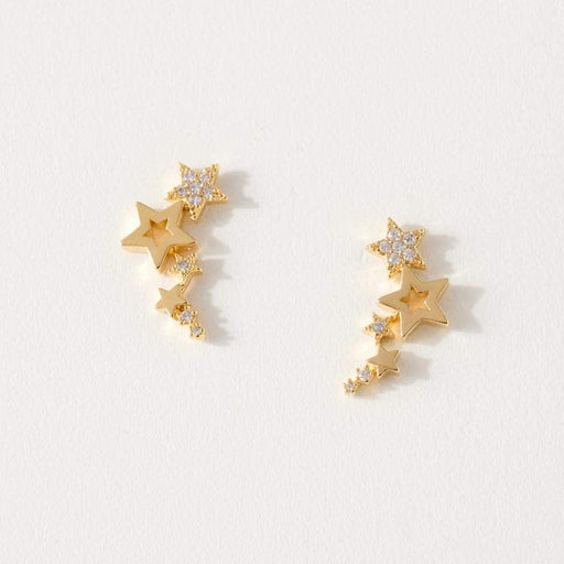 La Joul Wyatt Gold Star Cluster Stud Earring