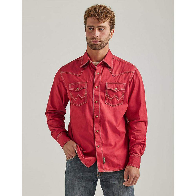 Wrangler Men's Retro Premium Long Sleeve Button Down