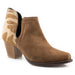 Women's Suede Hair on Hide Ankle Bootie