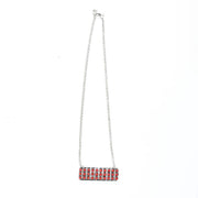 West And Company Snake Eye Red Bar Necklace