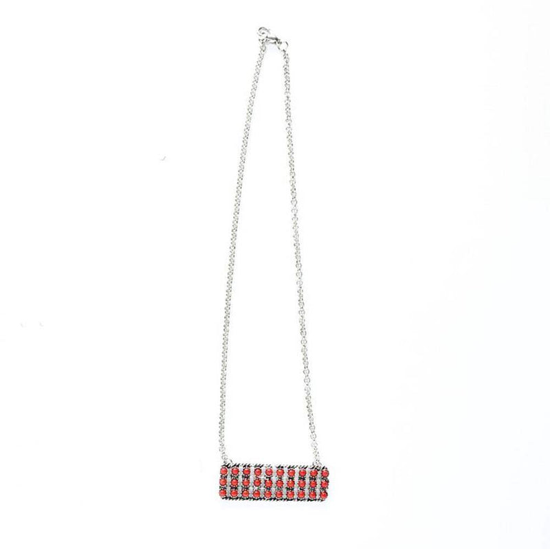 West And Company Snake Eye Red Bar Necklace