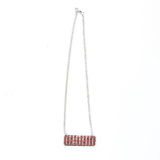 West And Company Snake Eye Red Bar Necklace