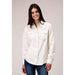 Roper Apparel Womens Cream Corduroy Western Blouse