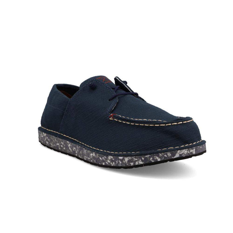 Twisted X Mens Circular Project Navy Blue Boat Shoe