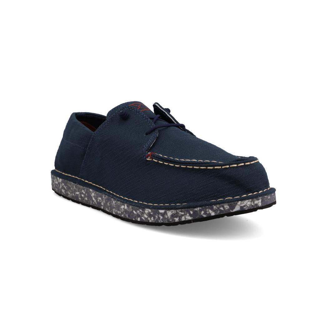 Twisted X Mens Circular Project Navy Blue Boat Shoe — NRS
