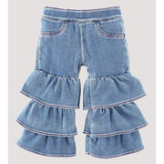 Wrangler Girl's Tiered Flare Jean