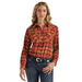Wrangler Women's Essential Flannel Plaid Western Snap Shirt