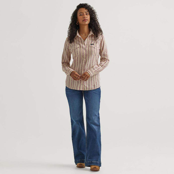 Wrangler Women's Retro Americana Stripe Snap Shirt