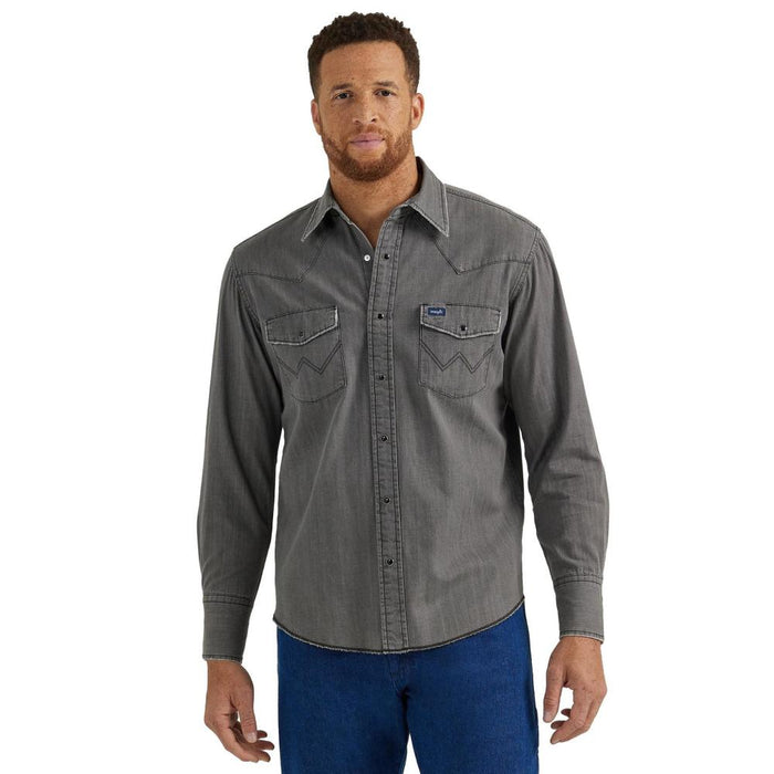 Men's Vintage Inspired Long Sleeve Denim Shirt