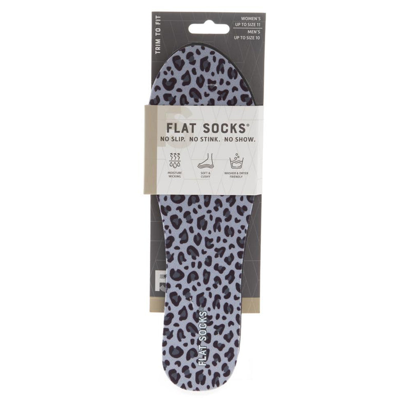 Snow Leopard Terry Flat Sock
