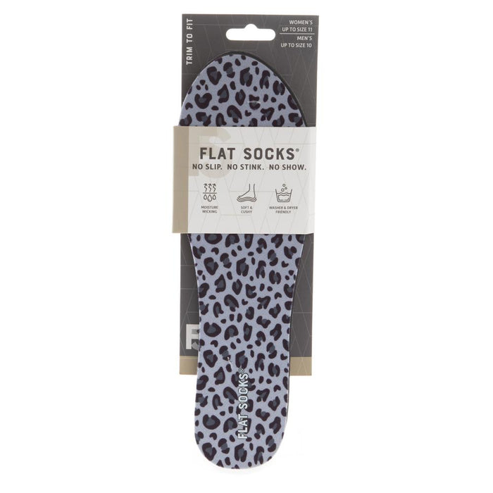 Snow Leopard Terry Flat Sock