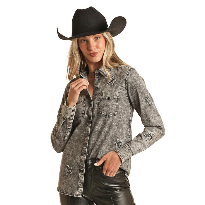 Womens Stars Snap Shirt