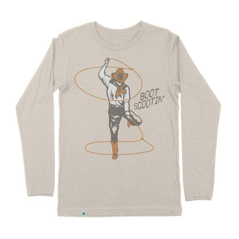 Men's Boot Sotin Tan Long Sleeve T-shirt